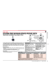 Thumbnail of document Data Sheet - 1000E Explosion-Proof Diaphragm Operated Pressure Switches